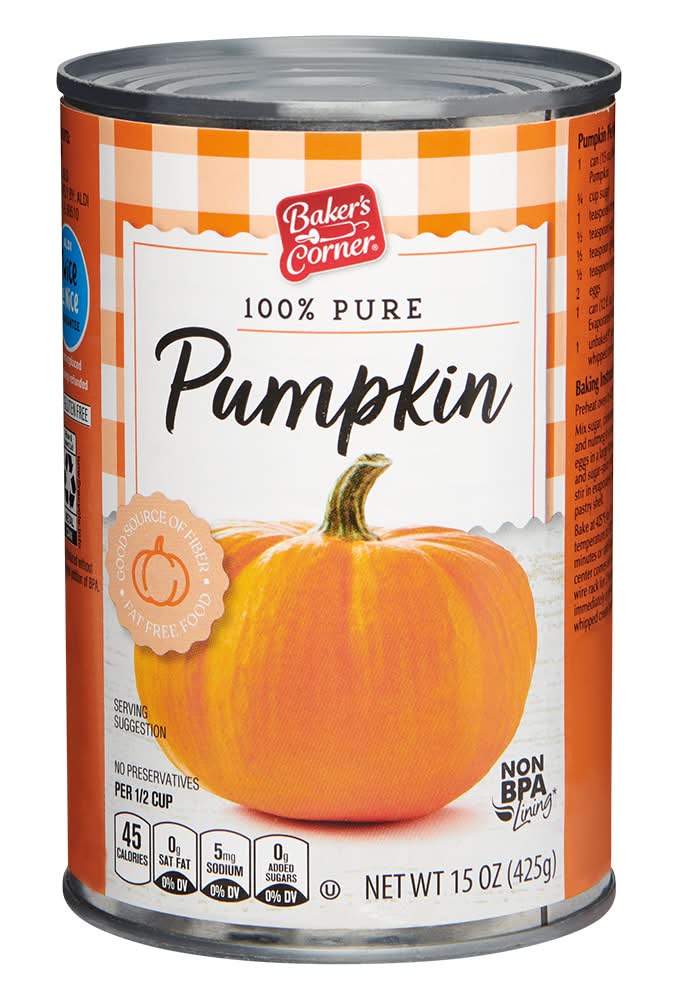 Baker's Corner 100% Pure Pumpkin (15 oz)