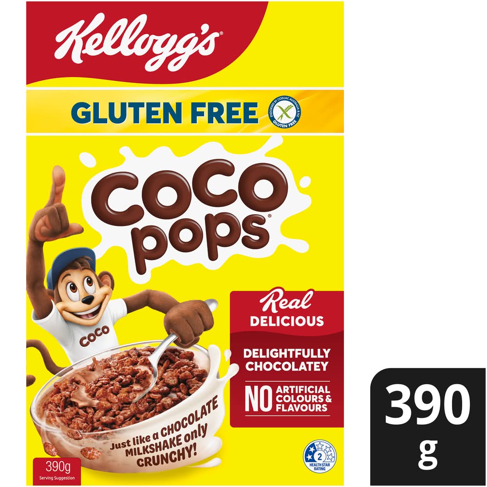 Kellogg's Coco Pops Gluten Free Breakfast Cereal (390g)
