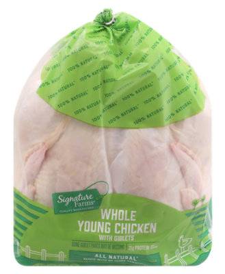 Signature Farms Whole Young Chicken With Giblets (6 lbs)