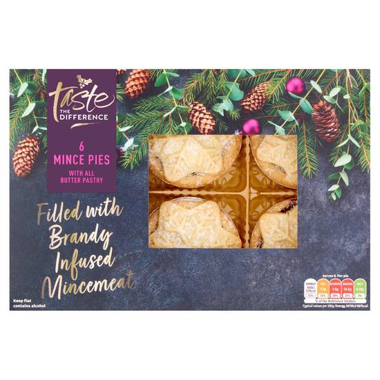 SAVE £1.00 Sainsbury's Mince Pies with All Butter Pastry, Taste the Difference x6 325g