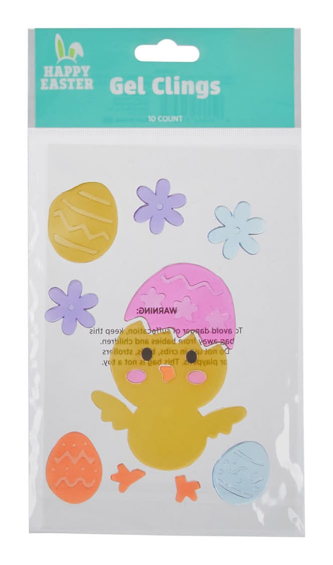 Happy Easter Gel Clings Assorted