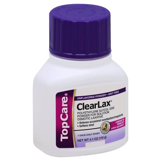Topcare Clearlax Unflavored Polyethylene Glycol 3350 Powder