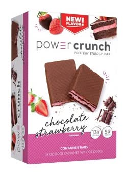 Power Crunch Protein Energy Bars, Chocolate Strawberry (5 x 1.4 oz)