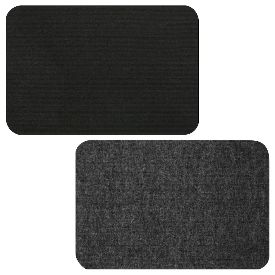 Home Collection Multi-Purpose Floor Mats, 14.9x22.4 in , Gray-Black (2 ct)