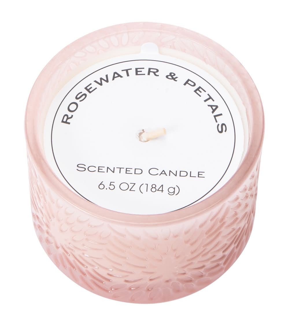 Scented Candle 6.5oz Rosewater & Petals