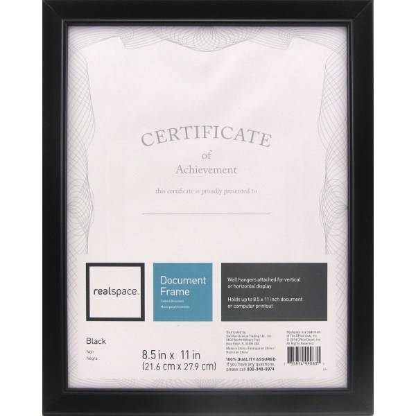 Realspace Cornell Black Photo Document Frame