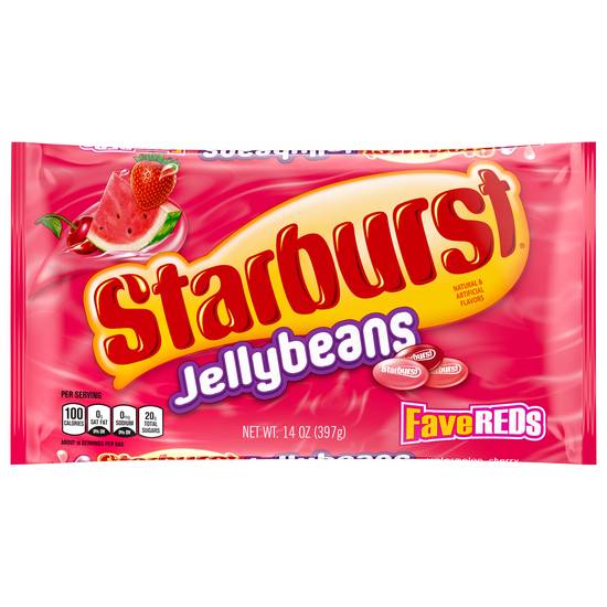 Starburst Fave Reds Jellybeans Candy (14 oz)
