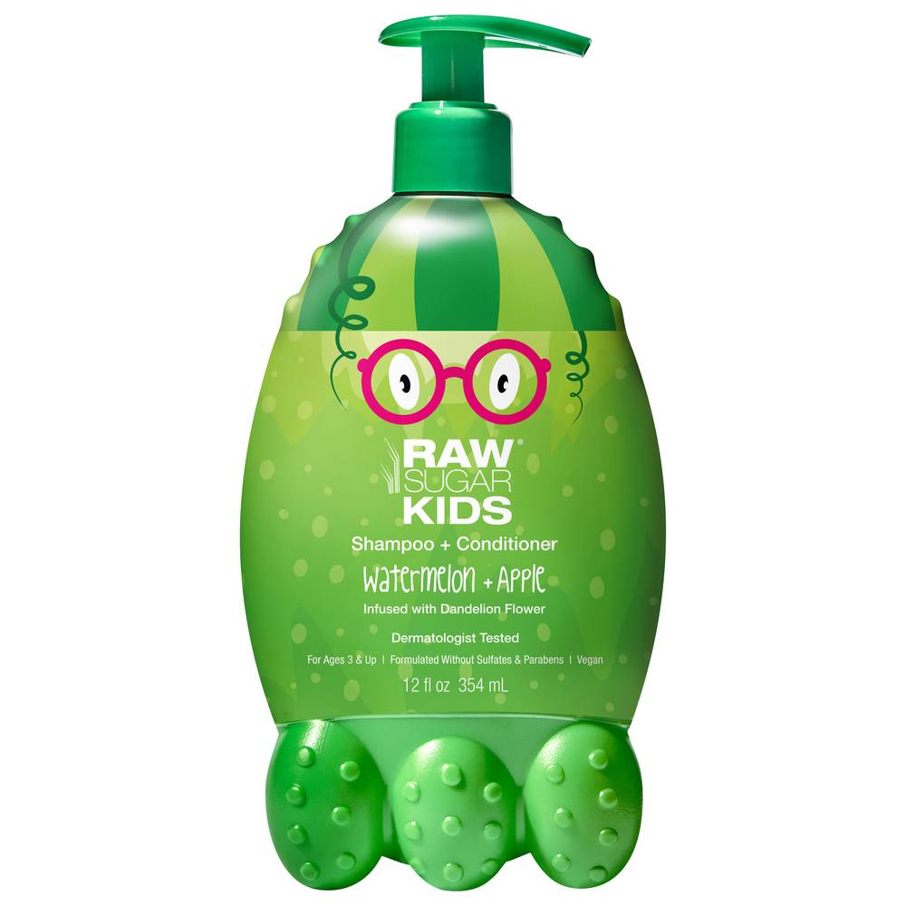 Raw Sugar Kids Watermelon + Apple Shampoo + Conditioner (12 fl oz)