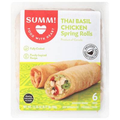Thai Basil Chicken Spring Rolls - 12.35 Oz
