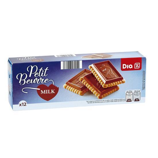 DIA GALLETECA galleta cubierta de chocolate con leche paquete 150 gr
