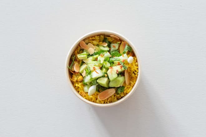 Petite Salade Riz au curcuma