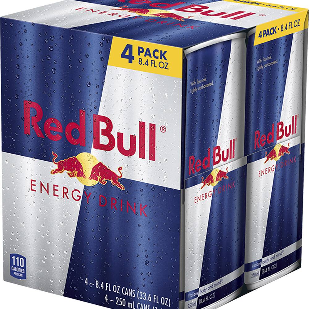 Red Bull Energy Drink (4 pack, 8.4 fl oz)