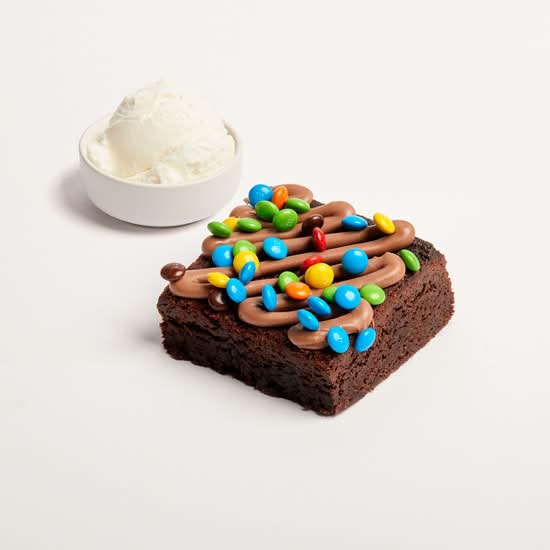 Chocolate Ganache Rainbow Brownie With Icecream