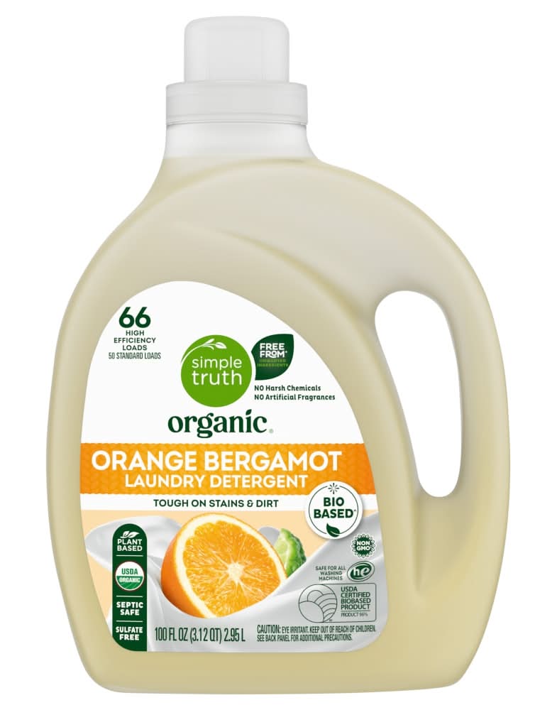 Simple Truth Organic Bergamot Liquid Laundry Detergent, Orange (100 fl oz)