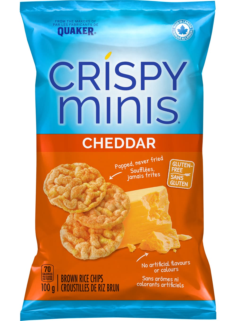 Crispy minis croustilles de riz - rice chips (cheddar)