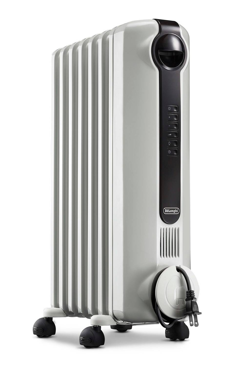 DeLonghi Up to 1500-Watt Radiant Tower Indoor Electric Space Heater with Thermostat | TRLS0715ELWH