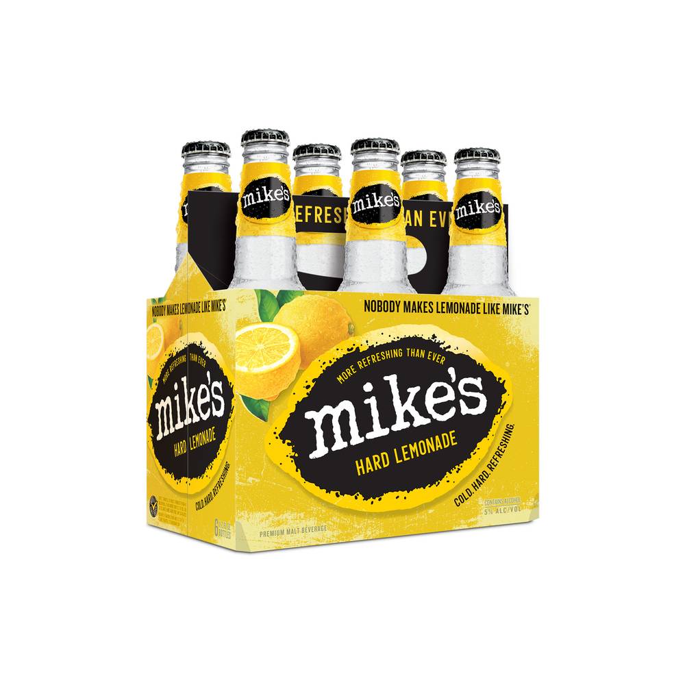 Mike's Premium Malt Beverage Hard Beer, Lemon - Fruit (6 x 11.2 fl oz)