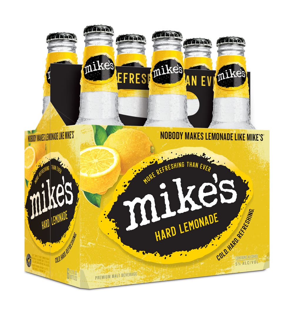 Mike's Premium Malt Beverage Hard Beer, Lemon - Fruit (6 x 11.2 fl oz)