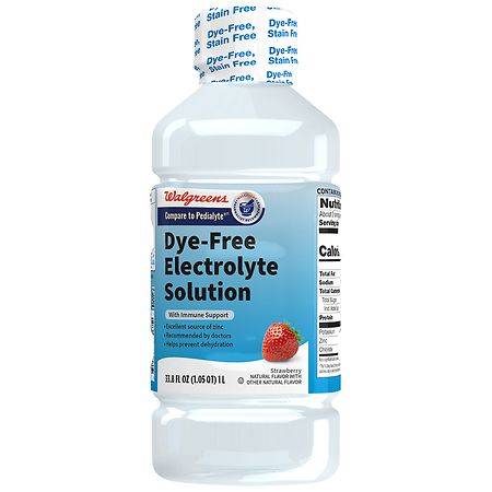 Walgreens Dye-Free Electrolyte Solution Strawberry Strawberry