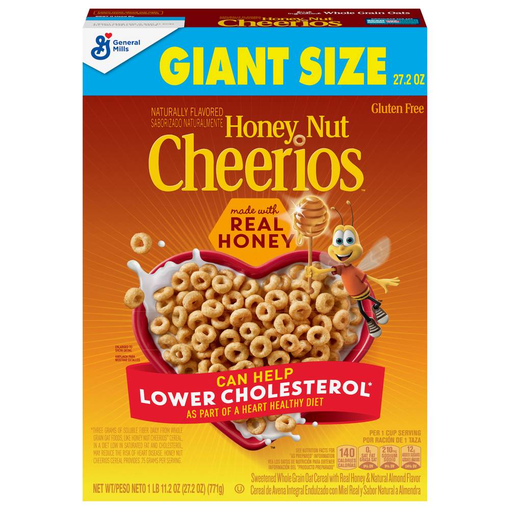 Cheerios Giant Honey Nut Cereal Whole Grain (27.2 oz)