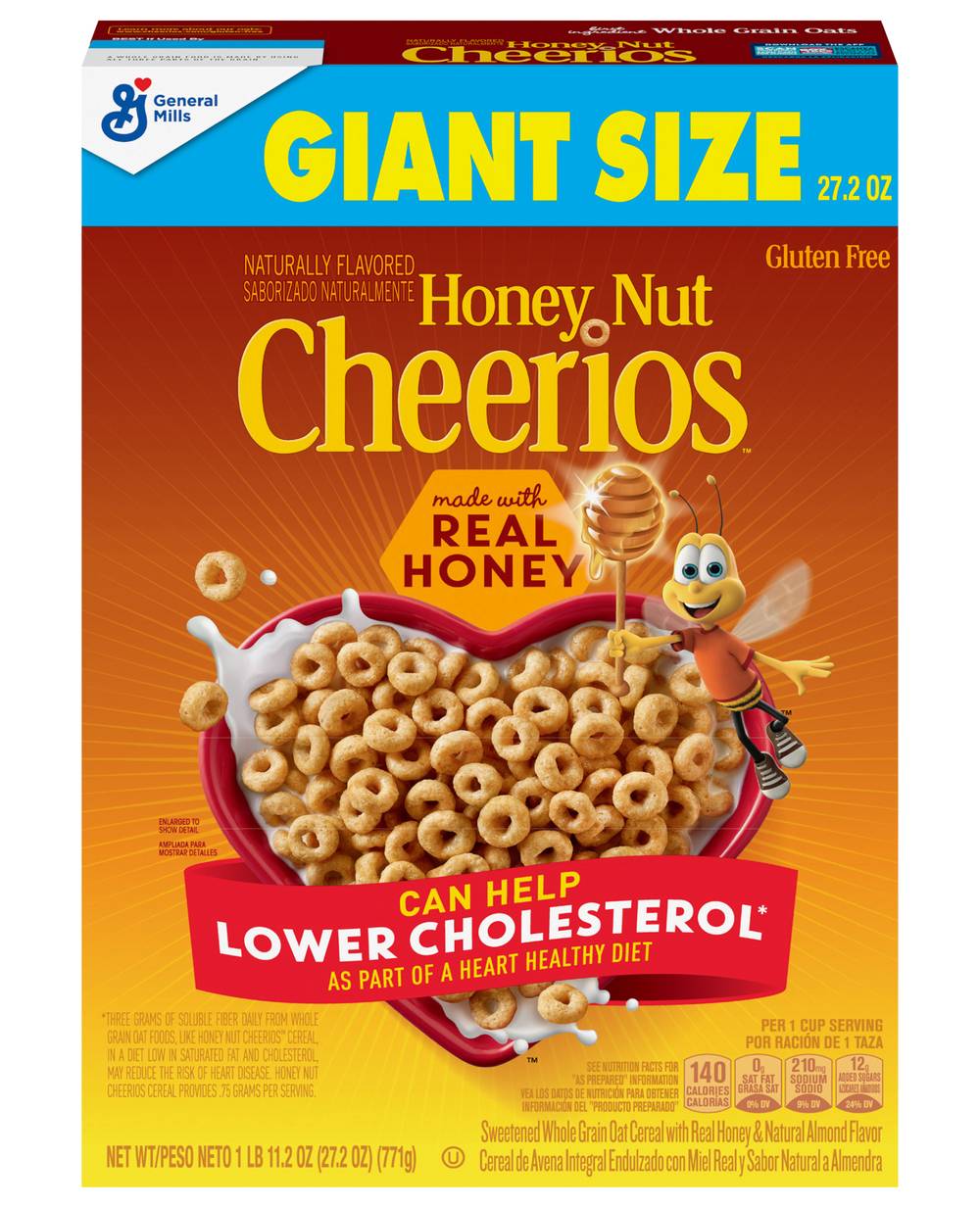 Cheerios Giant Honey Nut Cereal Whole Grain (27.2 oz)