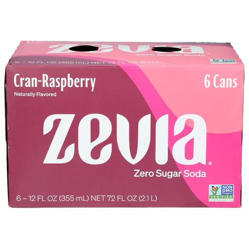 Zevia Cran Raspberry Soda 6 Pack