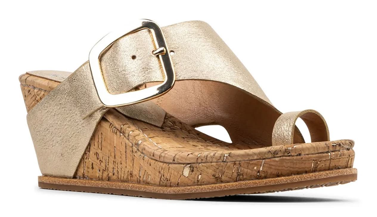 Donald Pliner Gyer Wedge Sandal (Platino Medium - 10)