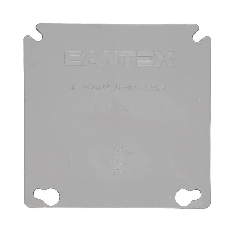 CANTEX 2-Gang Square Gray Plastic Electrical Box Cover | LEZXKL