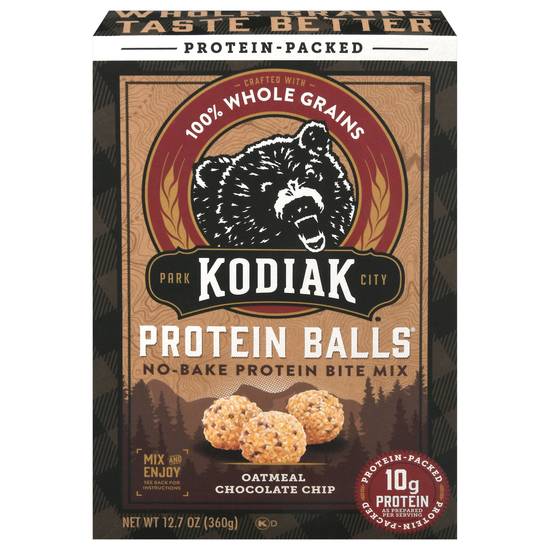 Kodiak Protein Balls Oatmeal Chocolate Chip No-Bake Protein Bite Mix