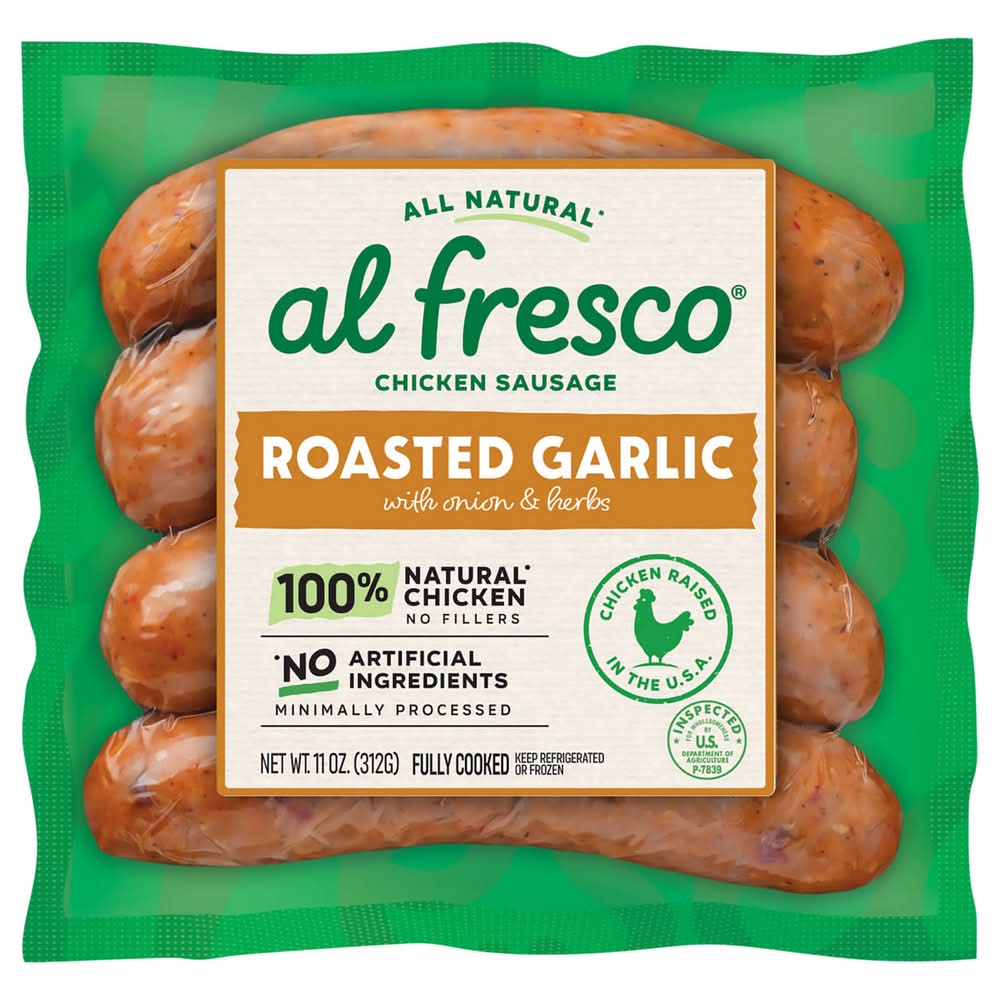 Al Fresco Chicken Sausage, Roasted Garlic with Onion & Herbs