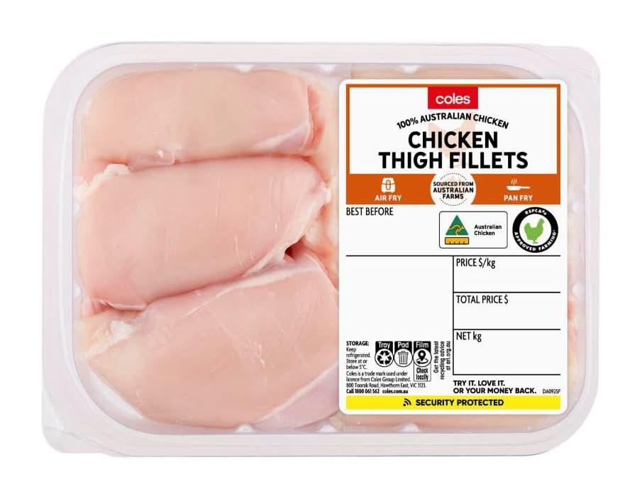 Coles RSPCA Chicken Thigh Fillets Small Pack approx. 700g