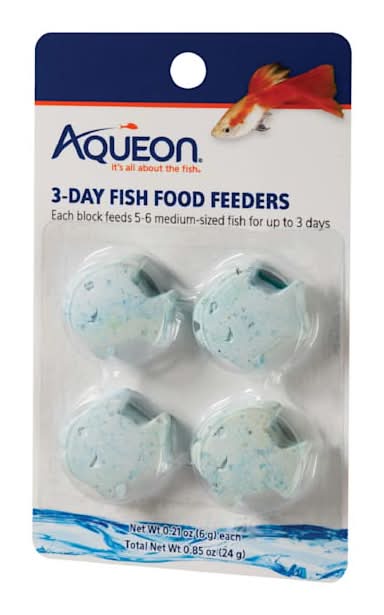 Aqueon 3-Day Fish Food Feeder, 0.85 oz., Pack of 4