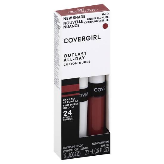 Covergirl Custom Nudes, Universal Nude 960 Lip Color With Top Coat