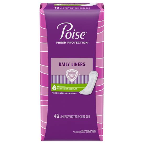 Poise Regular Length Very Light Daily Liners (48 ct)