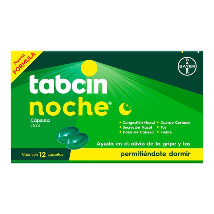 Bayer · Tabcin noche paracetamol cápsula 325 mg (12 un)