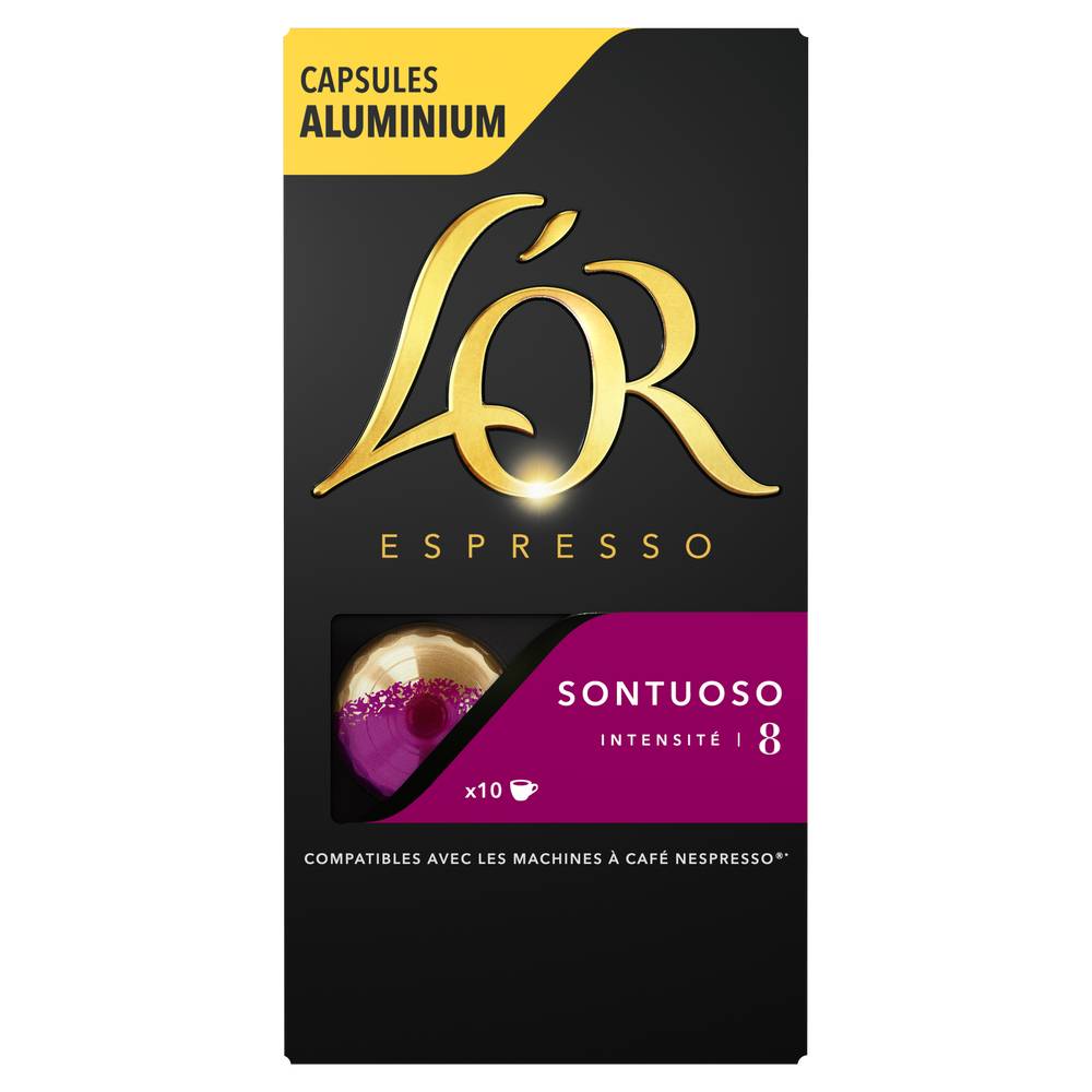 L'OR - Café en capsules espresso somptueux intensité 8 (10)