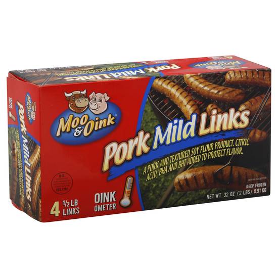 Moo & Oink Pork Mild Links (4 ct)