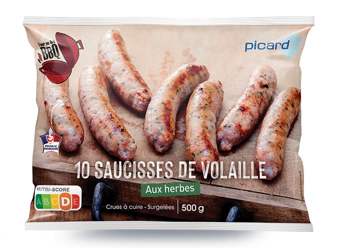 Saucisses de volaille aux herbes, 10 pièces