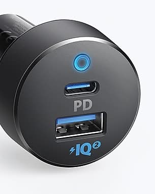 ANKER PowerDrive 20W 2-Port USB-C/USB-A Car Charger, Black (A2732HF1-1)