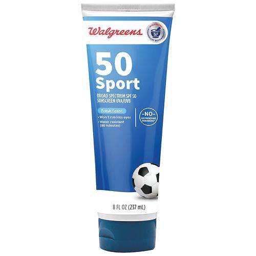 Walgreens Sport Sunscreen Lotion SPF 50 Fresh Scent - 8.0 fl oz