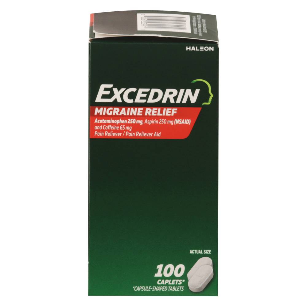 Excedrin Migraine Pain Reliever Aid Caplets (100 ct)