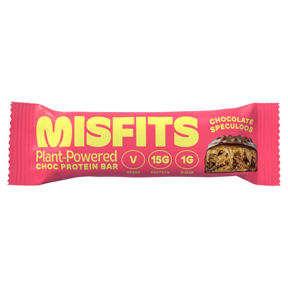 Misfits Chocolate Speculoos, Plant-Powered Choc Protein Bar (45g)