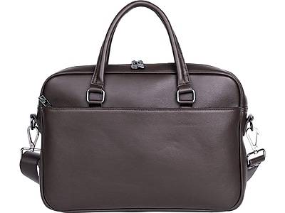 Karla Hanson Roger Faux Leather Briefcase, Laptop Compatible, Brown (22601BROWN)