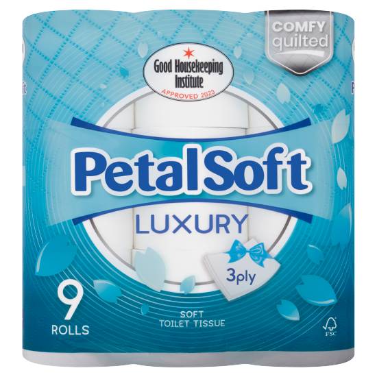 Petal Soft Luxury 3 Ply Soft Toilet Tissue (9 ct)