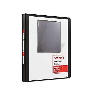 Staples 3-ring View Binder (1/2 inche/black)