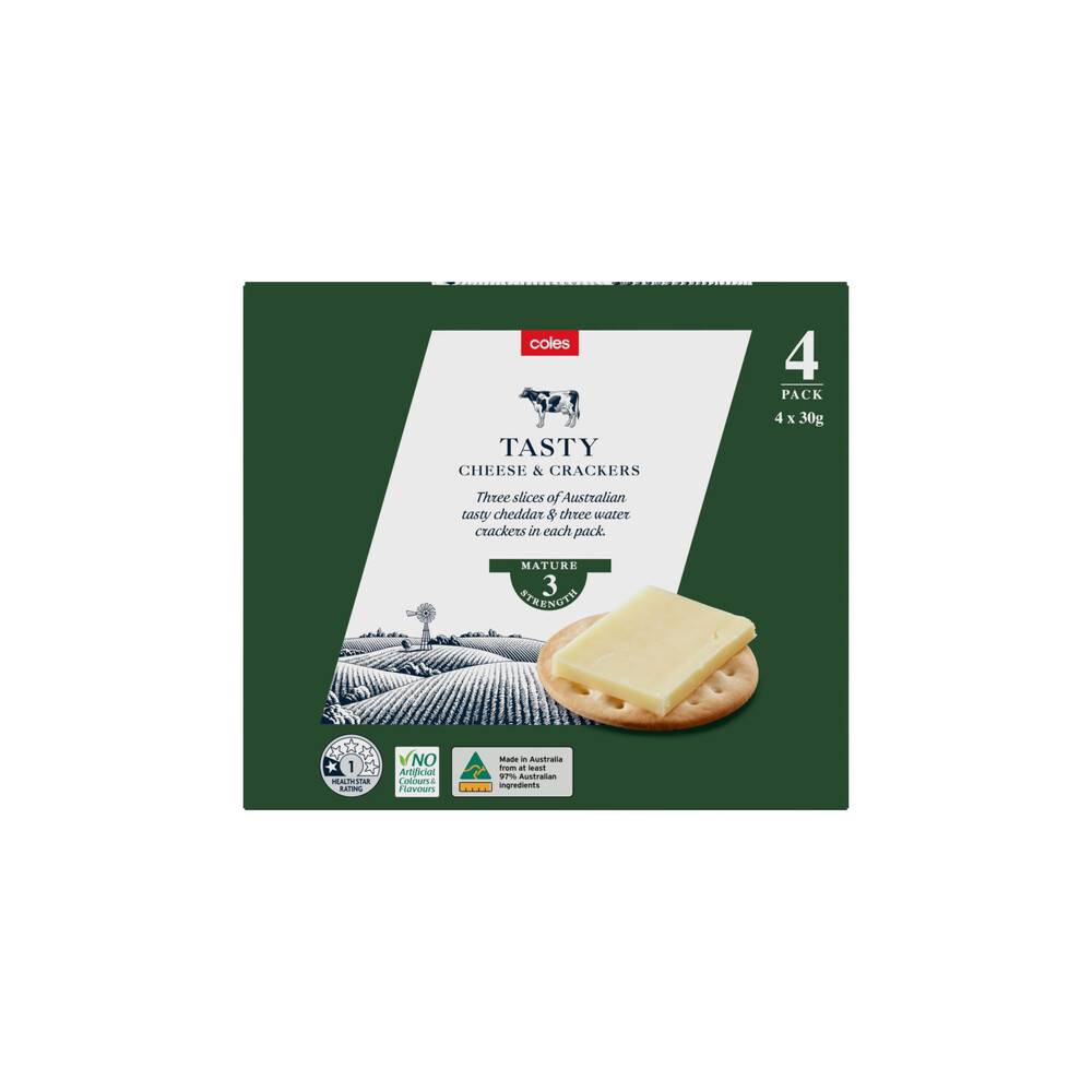 Coles Tasty Cheese & Crackers 120g (4 pack)