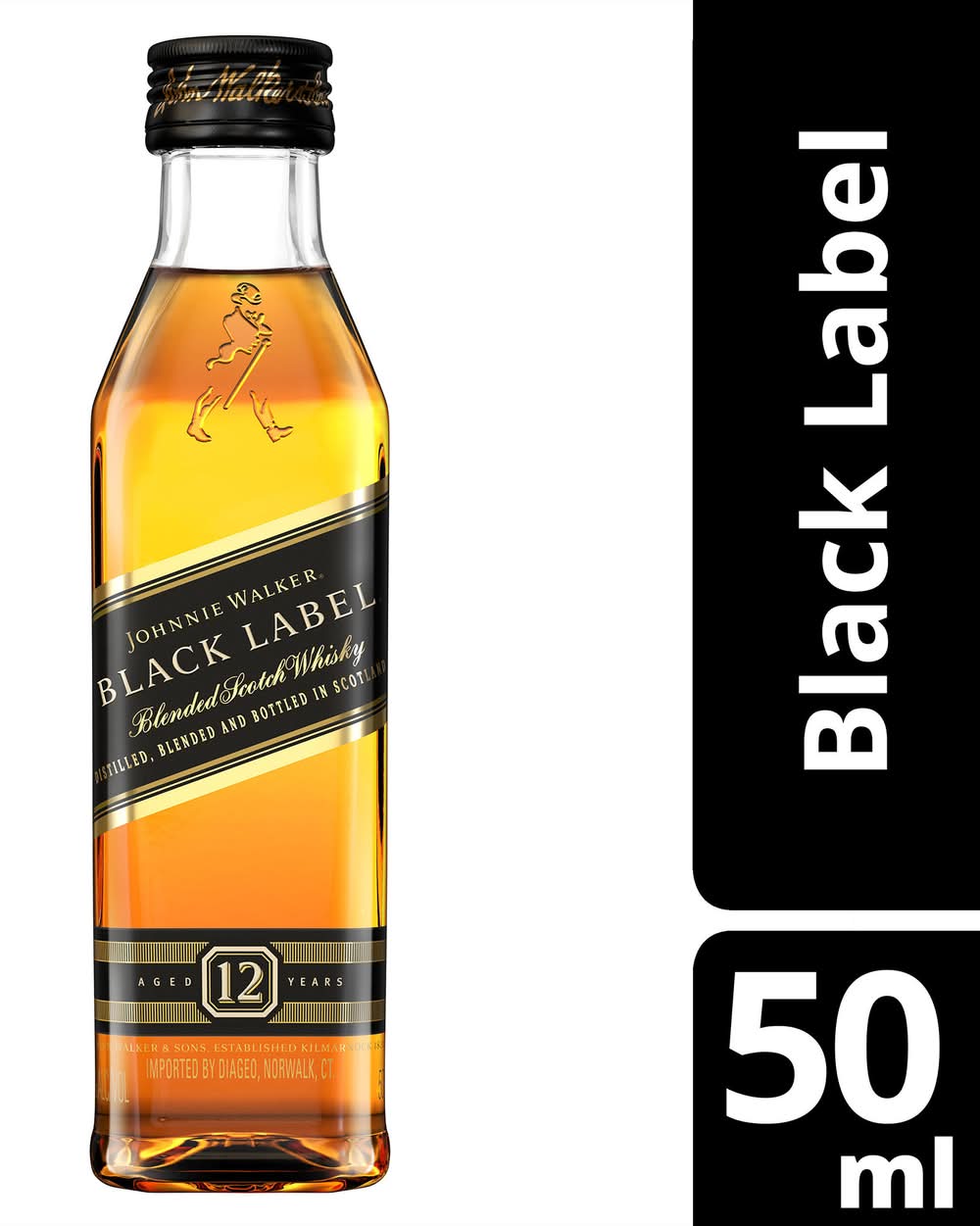 Johnnie Walker Black Label Blended Scotch Whisky (50 ml)