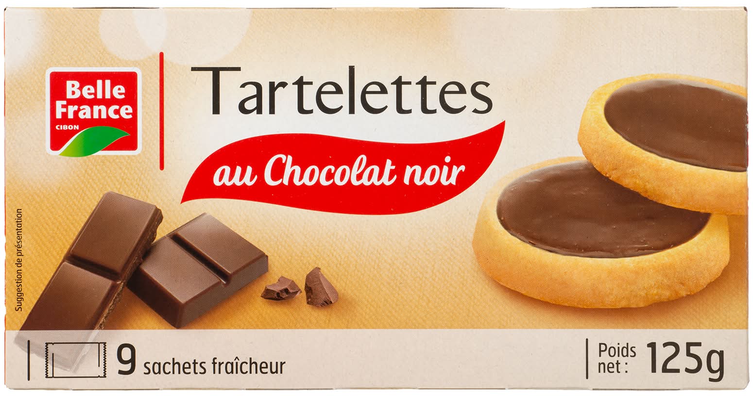 Belle France Biscuits sablés nappage au chocolat noir Delivery