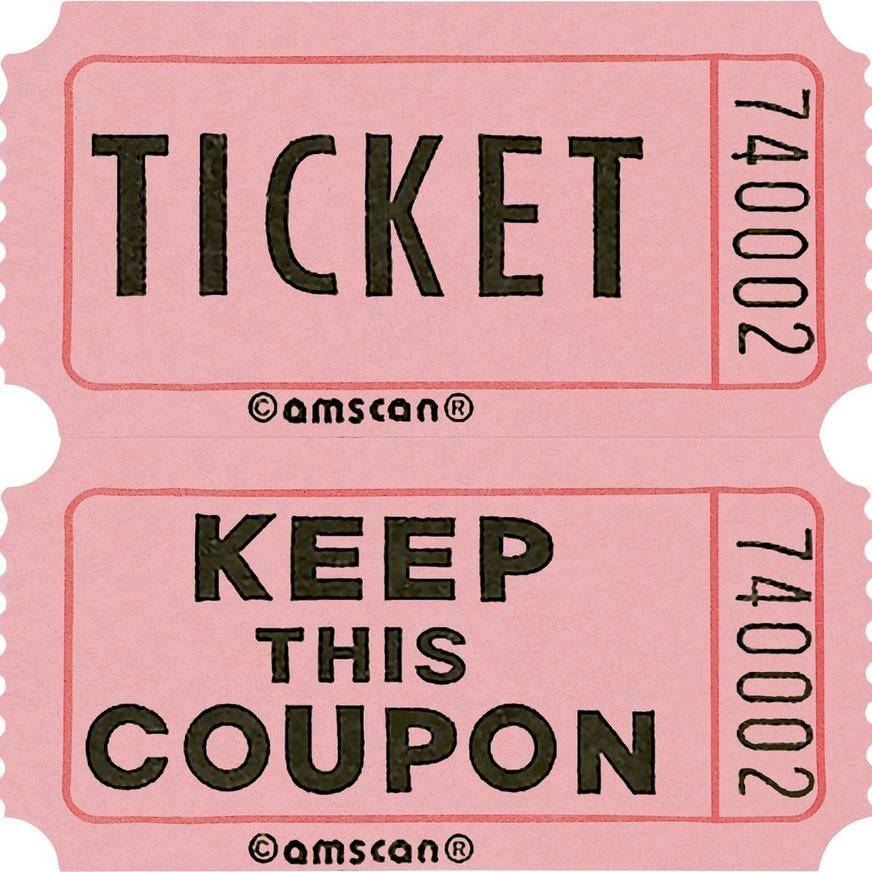 Party City Double Roll Raffle Tickets (pink)