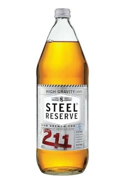 Steel Reserve 211 High Gravity Lager Beer (40oz bottle)